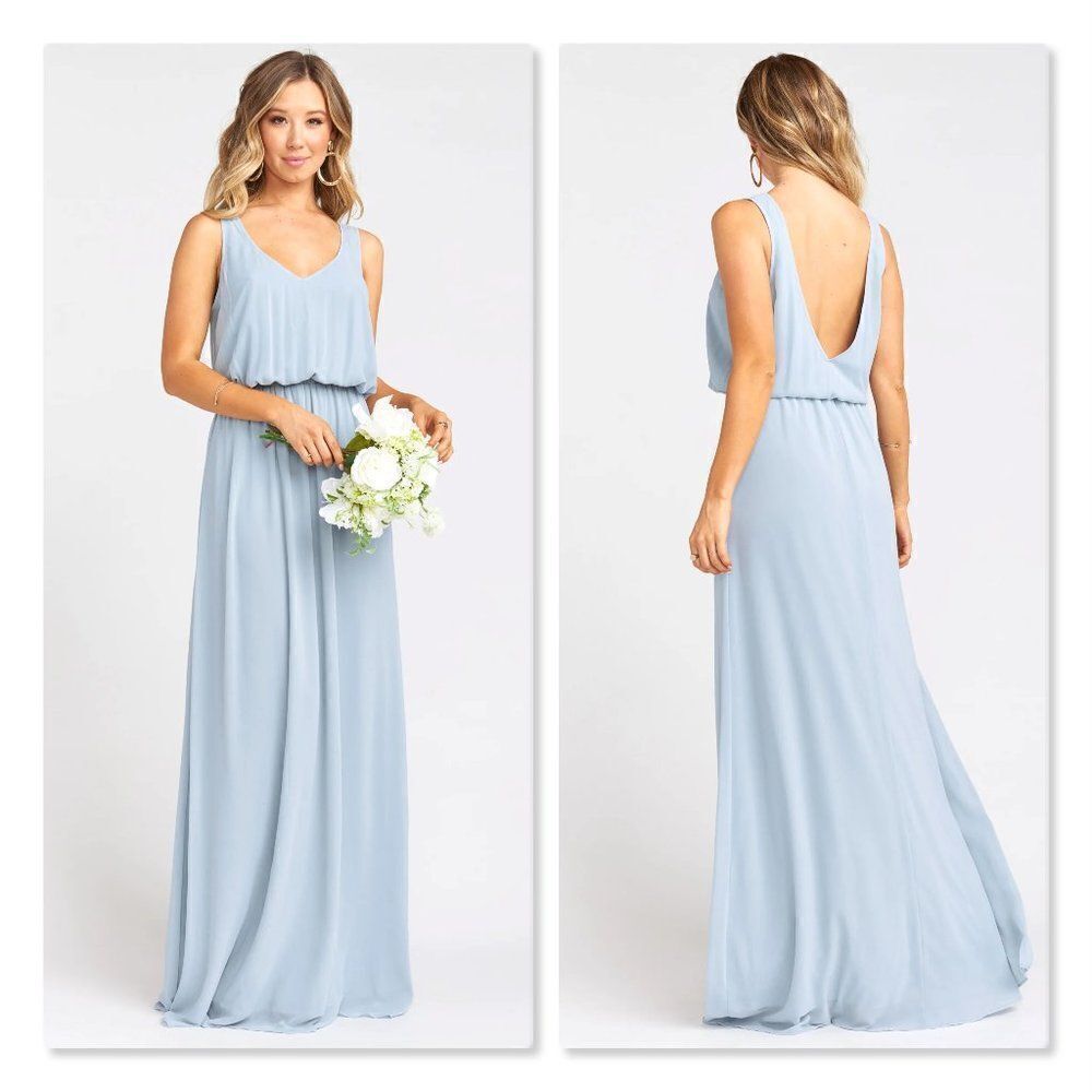 Show Me Your Mumu 'Kendall' Maxi Dress - size Large in Steel Blue